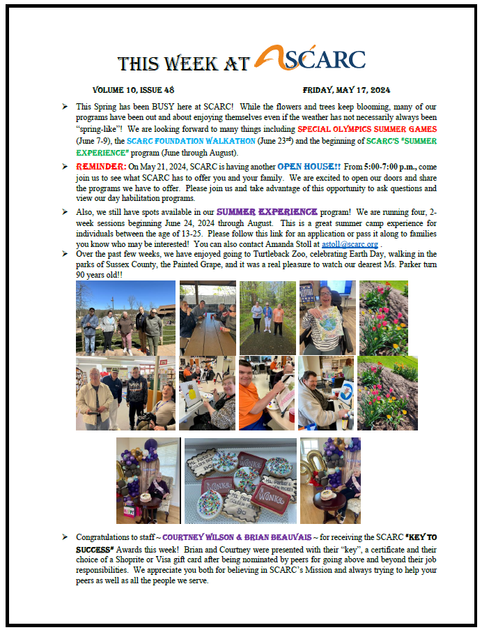 This Week at SCARC - 05/17/24